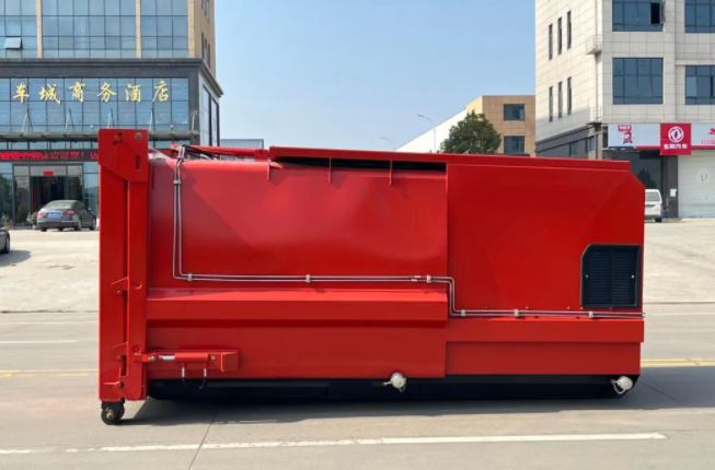 10立方頂部滑蓋移動(dòng)壓縮垃圾站
