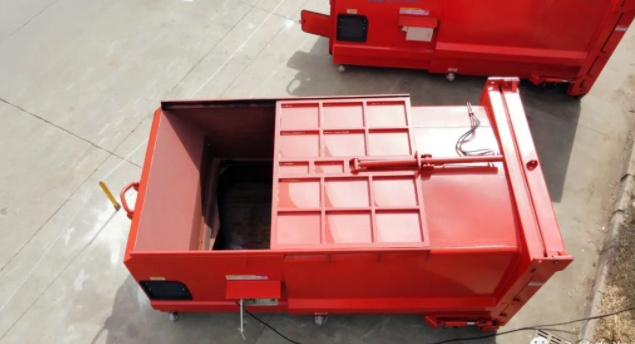 10立方頂部滑蓋移動壓縮垃圾站