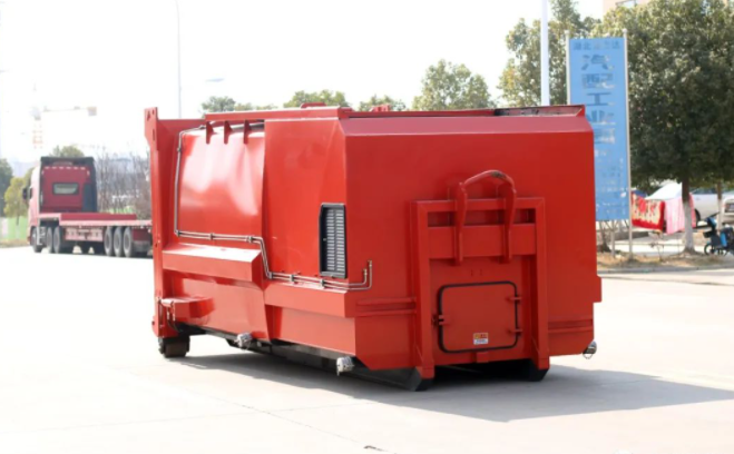 10立方頂部滑蓋移動壓縮垃圾站