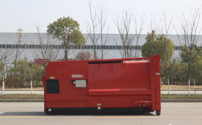 10立方頂部滑蓋移動壓縮垃圾站